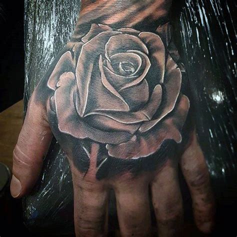 black rose tattoo on hand|beautiful black rose tattoo designs.